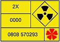 Hazchem plate.